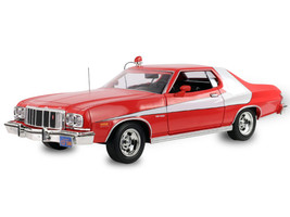 1976 Ford Gran Torino Red with White Graphics Hollywood Greatest Hits Series 1/24 Diecast Model Car Greenlight 84221
