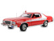 1976 Ford Gran Torino Red with White Graphics Hollywood Greatest Hits Series 1/24 Diecast Model Car Greenlight 84221
