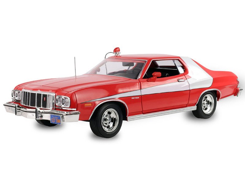 1976 Ford Gran Torino Red with White Graphics Hollywood Greatest Hits Series 1/24 Diecast Model Car Greenlight 84221