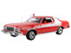 1976 Ford Gran Torino Red with White Graphics Hollywood Greatest Hits Series 1/24 Diecast Model Car Greenlight 84221
