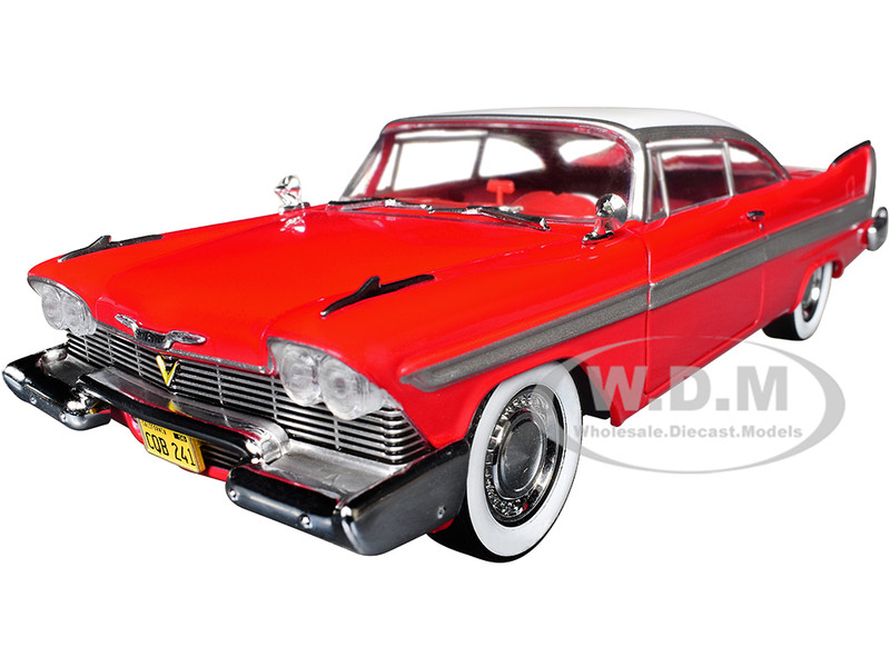1958 PLYMOUTH FURY RED 1/24 DIECAST MODEL CAR BY GREENLIGHT 84222