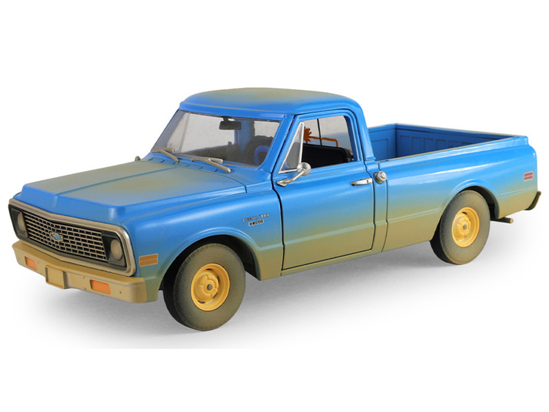1971 Chevrolet C 10 Pickup Truck Blue Dirty Version Hollywood Greatest Hits Series 1/24 Diecast Model Car Greenlight 84223