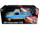 1971 Chevrolet C 10 Pickup Truck Blue Dirty Version Hollywood Greatest Hits Series 1/24 Diecast Model Car Greenlight 84223