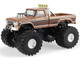 1978 Ford F 350 Monster Truck with 66 Inch Tires BFT Brown Two Tone Kings of Crunch Series 1/43 Diecast Model Car Greenlight 88051