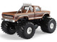 1978 Ford F 350 Monster Truck with 66 Inch Tires BFT Brown Two Tone Kings of Crunch Series 1/43 Diecast Model Car Greenlight 88051