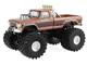 1978 Ford F 350 Monster Truck with 66 Inch Tires BFT Brown Two Tone Kings of Crunch Series 1/43 Diecast Model Car Greenlight 88051