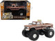 1978 Ford F 350 Monster Truck with 66 Inch Tires BFT Brown Two Tone Kings of Crunch Series 1/43 Diecast Model Car Greenlight 88051