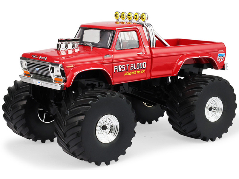 1978 Ford F 250 Monster Truck with 66 Inch Tires First Blood Red Kings of Crunch Series 1/43 Diecast Model Car Greenlight 88052
