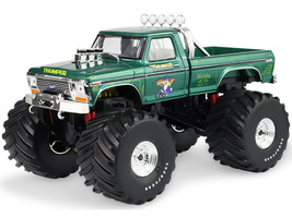 1975 Ford F 250 Monster Truck with 66 Inch Tires Thumper Green Metallic Kings of Crunch Series 1/43 Diecast Model Car Greenlight 88053