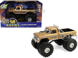 1979 Ford F 250 Monster Truck Bigfoot #1 50th Anniversary Gold Metallic Kings of Crunch Series 1/43 Diecast Model Car Greenlight 88061