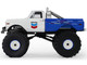 1972 Chevrolet K 10 Monster Truck Chevron 150th Anniversary White and Blue Metallic Kings of Crunch Series 1/43 Diecast Model Car Greenlight 88063