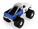 1972 Chevrolet K 10 Monster Truck Chevron 150th Anniversary White and Blue Metallic Kings of Crunch Series 1/43 Diecast Model Car Greenlight 88063