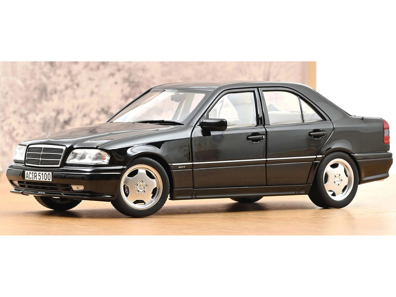 1993 Mercedes Benz C36 AMG Black Metallic 1/18 Diecast Model Car Norev 183381