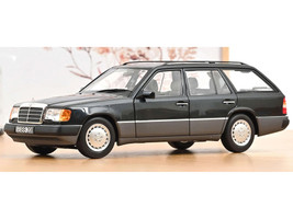 1990 Mercedes Benz 300 DT Model S124 Blue Black Metallic 1/18 Diecast Model Car Norev 183960