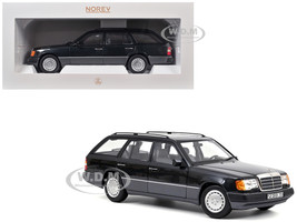1990 Mercedes Benz 300 DT Model S124 Blue Black Metallic 1/18 Diecast Model Car Norev 183960