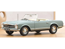 1963 Mercedes Benz 230 SEL Horizon Blue with Cream Interior 1/18 Diecast Model Car Norev 183992