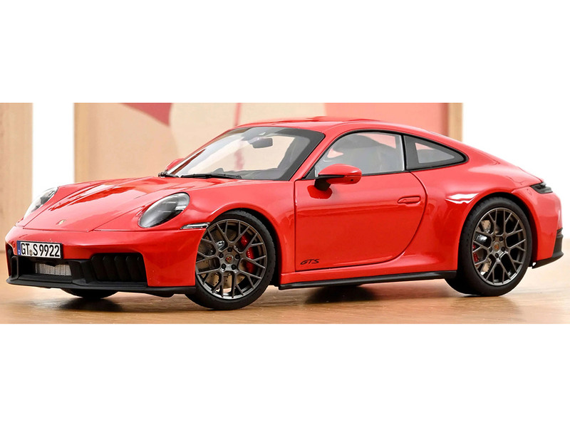 2024 Porsche 911 Carrera 4 GTS Guards Red 1/18 Diecast Model Car Norev 187171