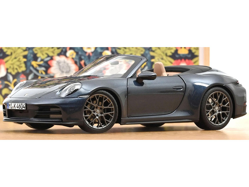 2024 Porsche 911 Carrera S Cabriolet Yachting Blue Metallic 1/18 Diecast Model Car Norev 187180