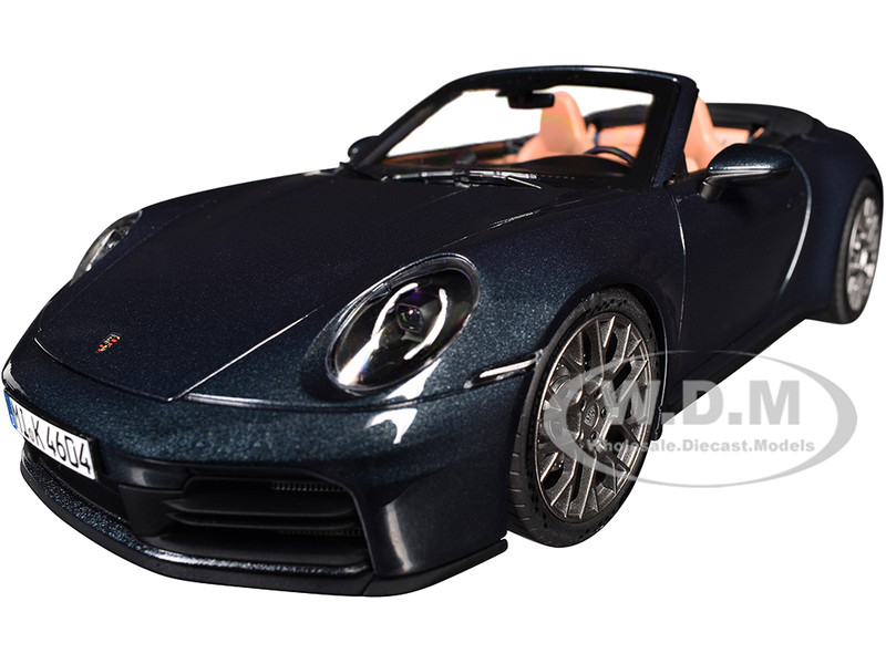 2024 Porsche 911 Carrera S Cabriolet Yachting Blue Metallic 1/18 Diecast Model Car Norev 187180