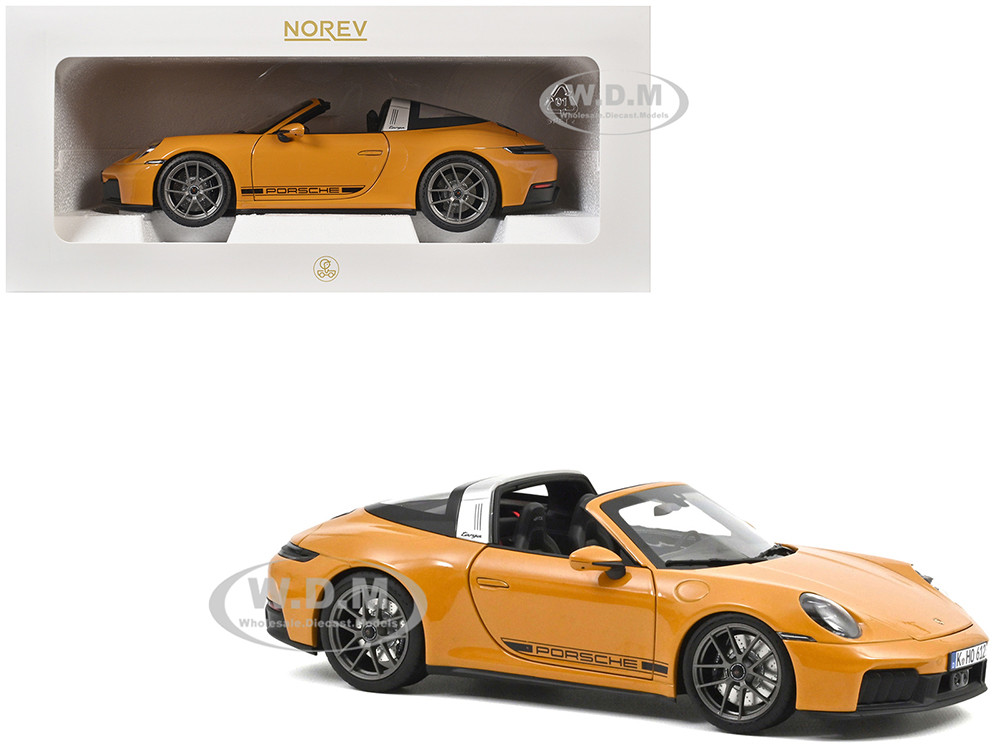 2024 Porsche 911 Targa Bahama Yellow with Black Stripes 1/18