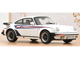 1980 Porsche 911 Turbo 3 3 White with Blue and Red Graphics 1/18 Diecast Model Car Norev 187668