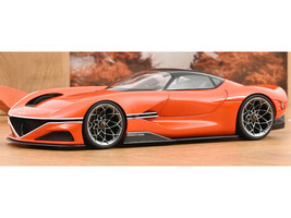 2024 Genesis X Gran Berlinetta VGT Orange Metallic with Black Top 1/18 Diecast Model Car Norev 188032