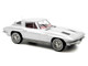 1963 Chevrolet Corvette Sting Ray Sebring Silver Metallic with Red Interior 1/18 Diecast Model Car Norev 189052