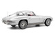 1963 Chevrolet Corvette Sting Ray Sebring Silver Metallic with Red Interior 1/18 Diecast Model Car Norev 189052
