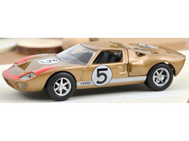 1966 Ford GT40 MKII #5 Kandy Gold Metallic with White Stripes and Red Graphics 1/43 Diecast Model Car Norev 270578