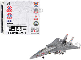 Grumman F 14B Tomcat Fighter Aircraft VF 102 Diamondbacks Operation Enduring Freedom 2001 United States Navy 1/72 Diecast Model JC Wings JCW-72-F14-024