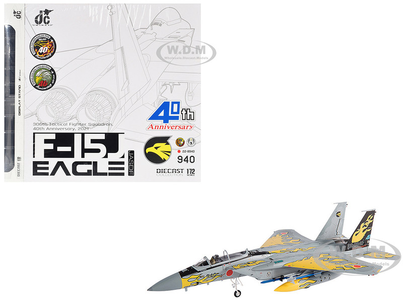 Mitsubishi F 15J Eagle Fighter Aircraft 306th Tactical Fighter Squadron 40th Anniversary 2021 JASDF Japan Air Self-Defense Force 1/72 Diecast Model JC Wings JCW-72-F15-020