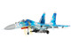 Sukhoi Su 27UB Flanker Aircraft 831st Tactical Aviation Brigade 2017 Ukrainian Air Forces 1/72 Diecast Model JC Wings JCW-72-SU27-012