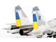 Sukhoi Su 27 Flanker Aircraft Ukraine War 2023 Ukrainian Air Forces 1/72 Diecast Model JC Wings JCW-72-SU27-016