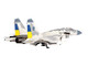 Sukhoi Su 27 Flanker Aircraft Ukraine War 2023 Ukrainian Air Forces 1/72 Diecast Model JC Wings JCW-72-SU27-016
