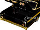 1964 Chevrolet Impala Lowrider Black with Gold Graphics and Wheels Midnight Eclipse Series 1/24 Diecast Model Car Motormax 79202BK