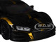 Audi R8 LMS GT3 Black with Gold Stripes and Graphics Midnight Eclipse Series 1/24 Diecast Model Car Motormax 79208BK