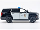 2025 Chevrolet Tahoe PPV LAPD Los Angeles Police Department Black and White with Flashing Light Bar and Front and Rear Lights and Sounds 1/24 Diecast Model Car Motormax 79627