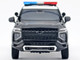 2025 Chevrolet Tahoe PPV LAPD Los Angeles Police Department Black and White with Flashing Light Bar and Front and Rear Lights and Sounds 1/24 Diecast Model Car Motormax 79627