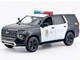 2025 Chevrolet Tahoe PPV LAPD Los Angeles Police Department Black and White with Flashing Light Bar and Front and Rear Lights and Sounds 1/24 Diecast Model Car Motormax 79627