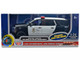 2025 Chevrolet Tahoe PPV LAPD Los Angeles Police Department Black and White with Flashing Light Bar and Front and Rear Lights and Sounds 1/24 Diecast Model Car Motormax 79627
