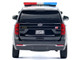 2025 Chevrolet Tahoe PPV LAPD Los Angeles Police Department Black and White with Flashing Light Bar and Front and Rear Lights and Sounds 1/24 Diecast Model Car Motormax 79627