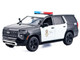 2025 Chevrolet Tahoe PPV LAPD Los Angeles Police Department Black and White with Flashing Light Bar and Front and Rear Lights and Sounds 1/24 Diecast Model Car Motormax 79627