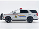 2025 Chevrolet Tahoe PPV RCMP Royal Canadian Mounted Police White with Stripes with Flashing Light Bar and Front and Rear Lights and Sounds 1/24 Diecast Model Car Motormax 79628