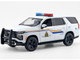 2025 Chevrolet Tahoe PPV RCMP Royal Canadian Mounted Police White with Stripes with Flashing Light Bar and Front and Rear Lights and Sounds 1/24 Diecast Model Car Motormax 79628