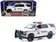 2025 Chevrolet Tahoe PPV RCMP Royal Canadian Mounted Police White with Stripes with Flashing Light Bar and Front and Rear Lights and Sounds 1/24 Diecast Model Car Motormax 79628 2025 Chevrolet Tahoe PPV RCMP Royal Canadian Mounted Police White with Stripes with Flashing Light Bar and Front and Rear Lights and Sounds 1/24 Diecast Model Car Motormax 79628