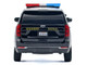 2025 Chevrolet Tahoe PPV CHP California Highway Patrol Black and White with Flashing Light Bar and Front and Rear Lights and Sounds 1/24 Diecast Model Car Motormax 79629