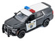 2025 Chevrolet Tahoe PPV CHP California Highway Patrol Black and White with Flashing Light Bar and Front and Rear Lights and Sounds 1/24 Diecast Model Car Motormax 79629