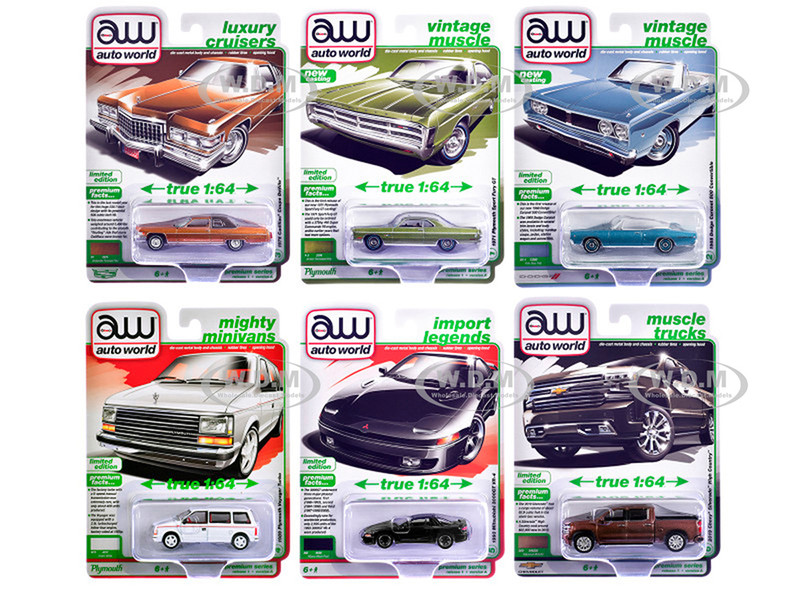 Auto World Premium 2026 Release 1 Set A of 6 pieces 1/64 Diecast Model Cars Auto World 64532A