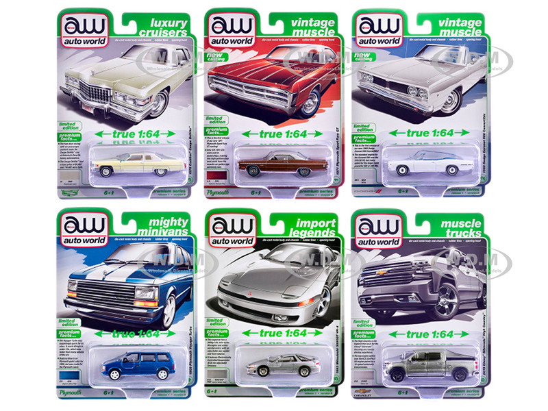Auto World Premium 2026 Release 1 Set B of 6 pieces 1/64 Diecast Model Cars Auto World 64532B