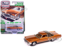 1976 Cadillac Coupe DeVille Amberlite Firemist Metallic Luxury Cruisers Series 1/64 Diecast Model Car Auto World 64532-AWSP210A